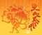 Chinese Monkey with Firecrackers background
