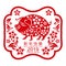 Chinese new year 2019 Zodiac sign with paper cut art and craft style on color Background.Chinese Translation : Year of the pig