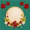 Chinese New Year 2021 traditional green greeting card