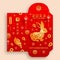 Chinese new year 2023 lucky red envelope money packet for the year of the Rabbit