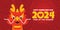 The Chinese New Year 2024 - the Year of the Dragon. Happy Chinese New Year 2024. Lunar New Year background, banner, poster.