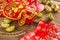 Chinese new year decoration,Chinese red bag and golden bullion