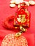 Chinese new year decoration: red felt fabric packet or ang pow w