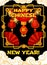 Chinese New Year festive lantern greeting card