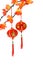 Chinese new year lanterns and plum blossoms