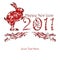 Chinese New Year Rabbit Holding 2011