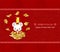 Chinese New Year red banner illustration. Year of Rat