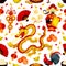 Chinese New Year seamless pattern background