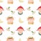 Chinese new year seamless pattern Funny teen pigs and dumplings