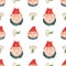 Chinese new year seamless pattern Funny teen pigs and steamed dumplings
