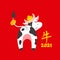 Chinese new year of white ox