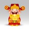 Chinese New Year2019 Chinese God of Wealth year of the pig with Chinese money gold elements for artwork wealthy,