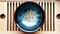 Chinese night sky color solid ceramics tea bowl with cosmic pattern similar to eye