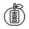 Chinese orange vector, Chinese lunar new year line icon