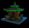 Chinese pagoda - 3d night scene