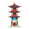 Chinese pagoda, China temple or Japanese building