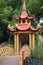 Chinese pagoda located inside the park of Villa Pallacini in Genoa.