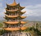 Chinese Pagoda in Mountain Valley