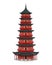Chinese Pagoda Tower Isolated