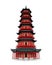 Chinese Pagoda Tower Isolated