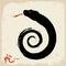 Chinese painting: snake for year of snake