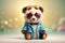 chinese panda sunglasses background fashionable animal creative design