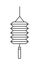Chinese paper lamp hanging line style icon