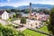 Chinese pavilion, castle gardens, town Decin, North Bohemia, Czech republic