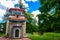 Chinese pavilion creaking gazebo in Catherine Park in Tsarskoye Selo, Pushkin, Russia