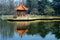 Chinese pavilion in lake