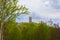 A Chinese pavilion tower architecture in spring