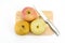 Chinese Pear,Apple,Knife on chopping board
