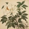 Chinese Peony Painting In The Style Of Franklin Carmichael, Circa 1900-1910