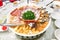 Chinese platter with prawn, scallop, mussels, ham, fish maw, bro