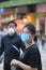 Chinese population wearing breathing mask worried about not being contaminated