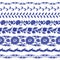 Chinese porcelane seamless borders vector set.