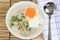 Chinese porridge rice and Boiled egg