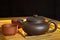 Chinese puer tea and tea set