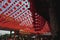 chinese red lanterns display at temple festival during daytime