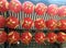 Chinese Red lanterns with gold paint artistic design