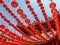 Chinese red lanterns hanging at Thean Hou Temple in Kuala Lumpur