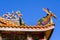 Chinese religion, temple roof, decoration, mosaic craft, phoenix