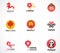 Chinese restaurant and coffee shops icons