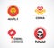 Chinese restaurant and coffee shops icons