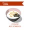 Chinese rice porridge in deep bowl isolated illustration