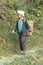 Chinese rural resident. Guilin Yangshuo. peasant woman with basket