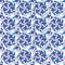 Chinese seamless blue oriental ornament. Vector oriental pattern on a bright blue tones. Decorative ornament