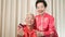 Chinese senior elderly spend credit card online  ecommerce shopping New Year