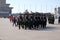 Chinese soldiers march in Tiananmen square in Beijing