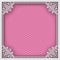 Chinese square frame on pink pattern oriental background for greeting card